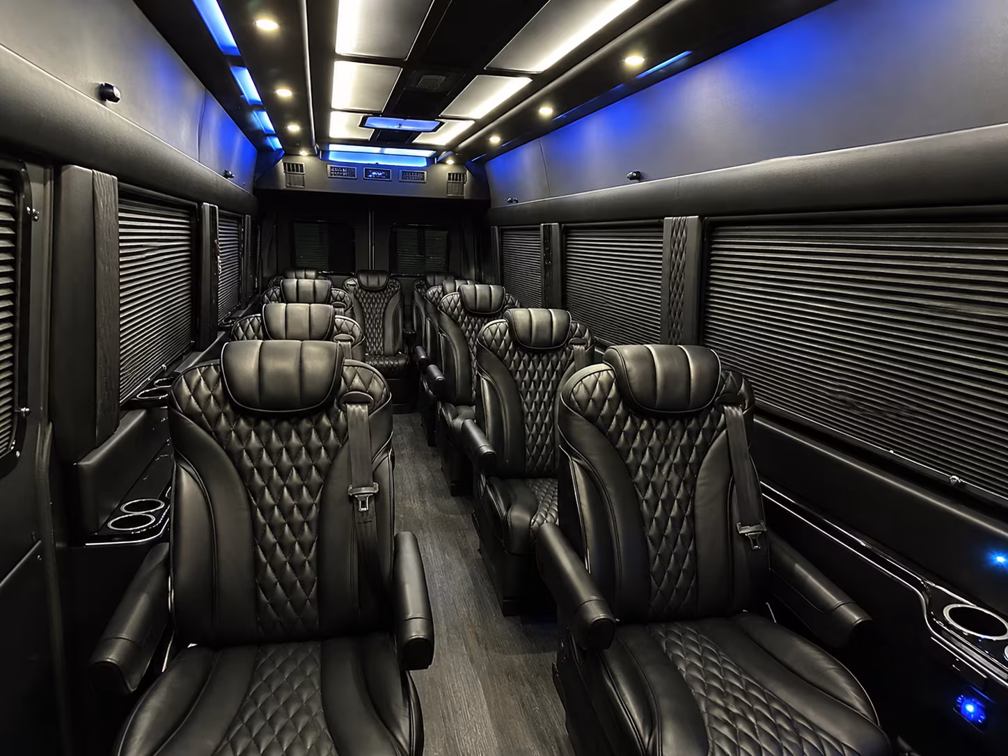 San Diego Airport Shuttle & Transportation party bus interior