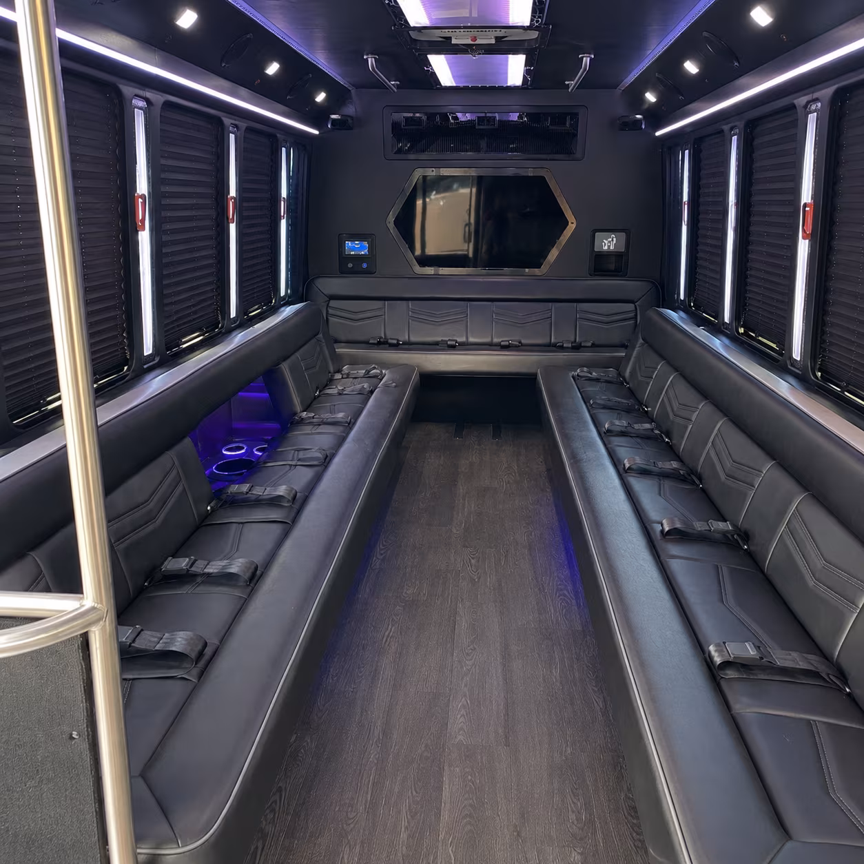 San Diego Birthday, Sweet 16, & Quinceañera Transportation party bus exterior