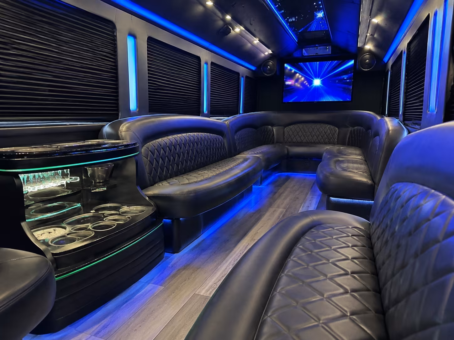 San Diego Private Event Transportation party bus exterior