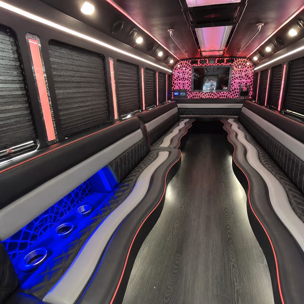 San Diego Private Event Transportation party bus interior
