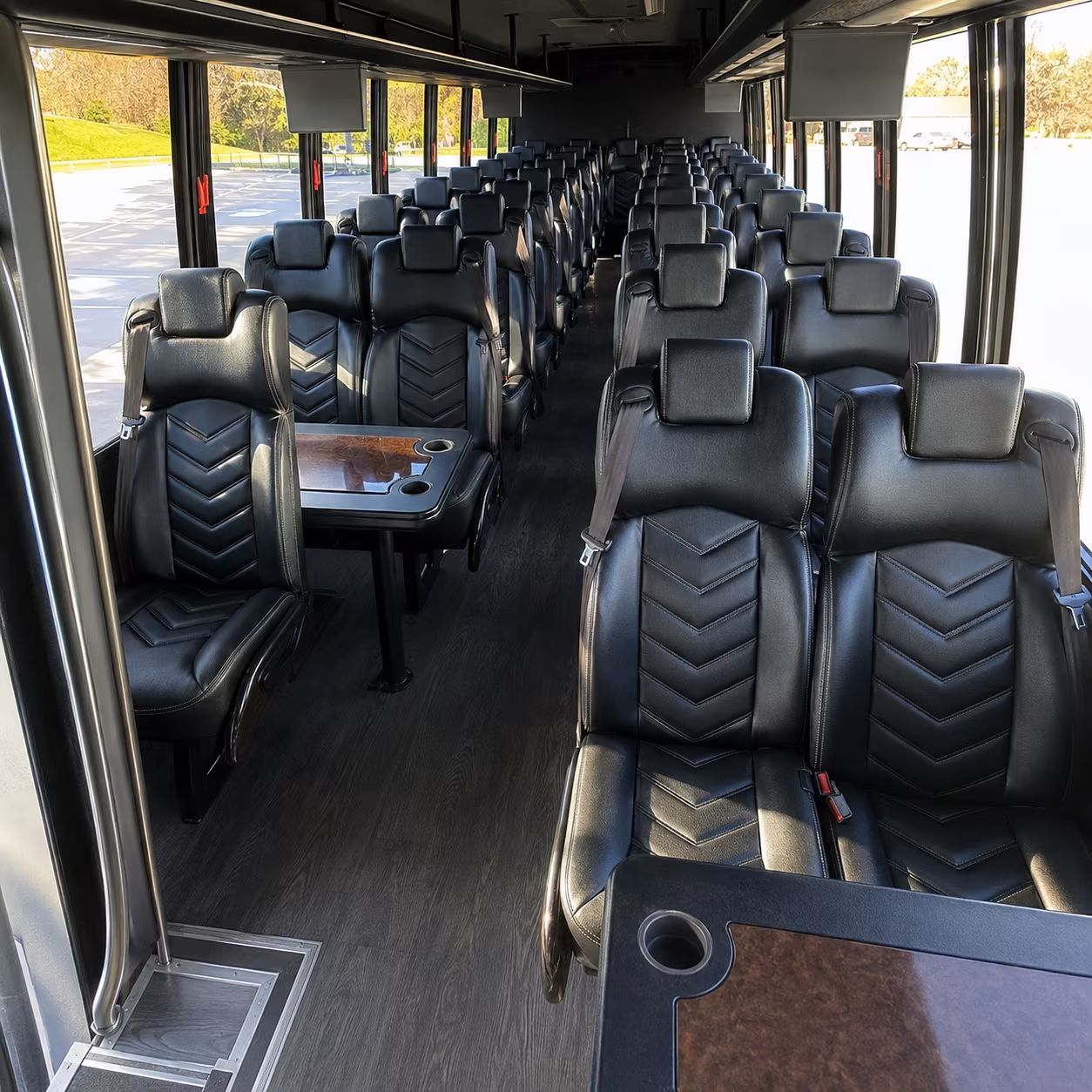 San Diego School Event Transportation party bus exterior