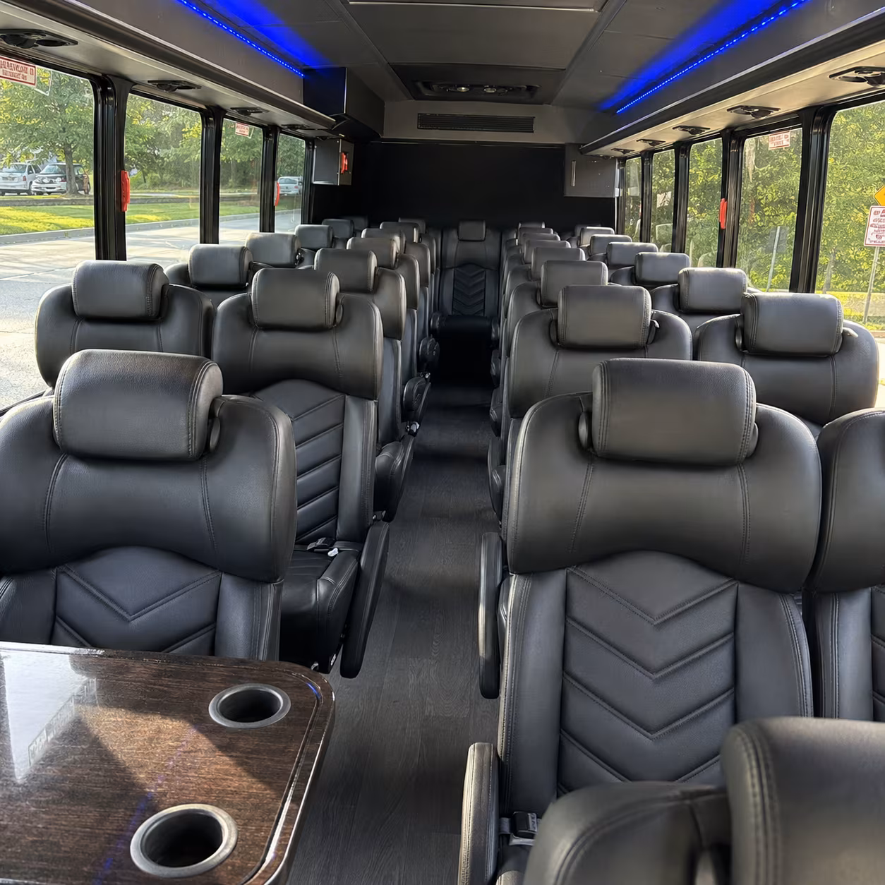 San Diego School Event Transportation party bus exterior