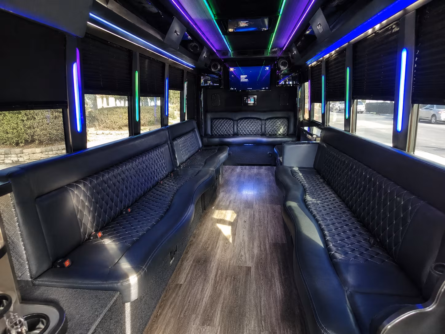 San Diego Sporting Event Transportation party bus exterior