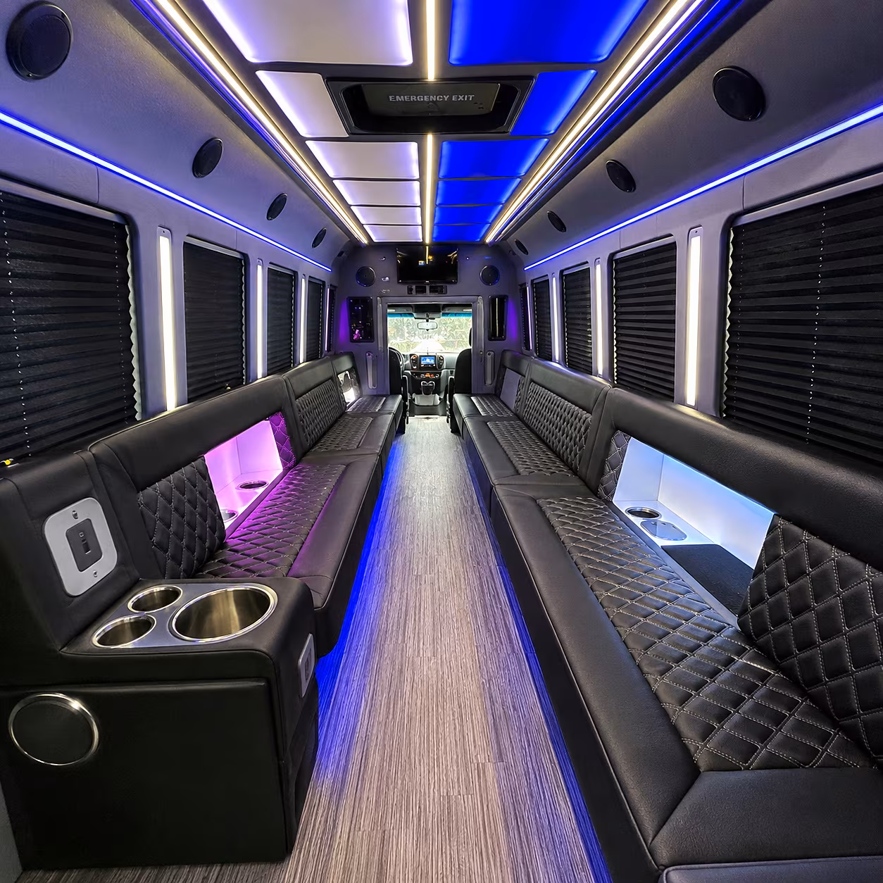San Diego Winery Tour & Pub Crawl Transportation party bus interior