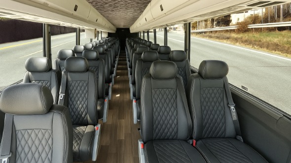 Interior of Charter Bus Company San Diego's 25 Passenger Mini Bus in San Diego