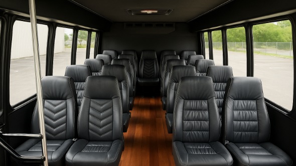 Interior of Charter Bus Company San Diego's 30 Passenger Minibus in San Diego