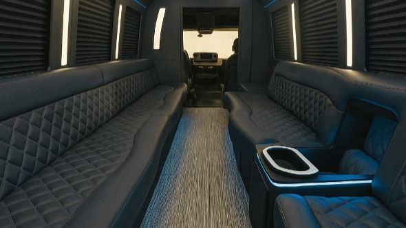 Interior of Charter Bus Company San Marcos's 30 Passenger Party Bus in San Marcos