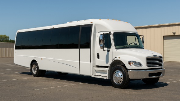Exterior of Charter Bus Company Oceanside's 30 Passenger Party Bus in Oceanside