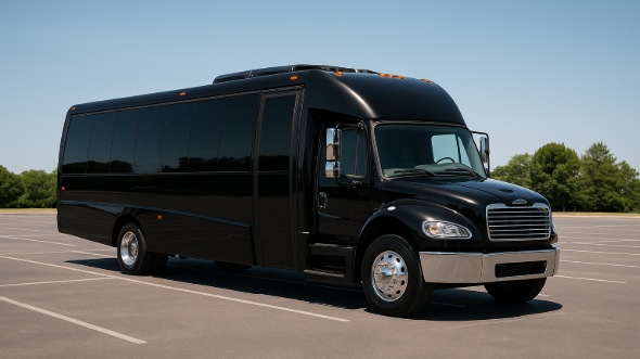 Exterior of Charter Bus Company Santee's 30 Passenger Party Bus in Santee