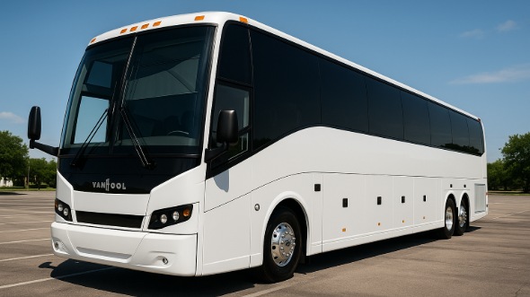 Exterior of Charter Bus Company El Cajon's 40 Passenger Party Bus in El Cajon