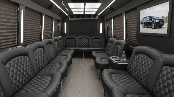 Interior of Charter Bus Company Encinitas's 40 Passenger Party Bus in Encinitas