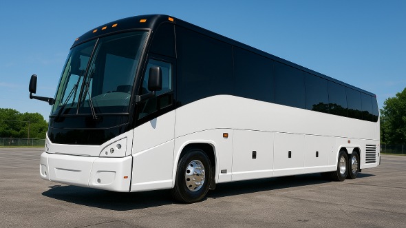 Exterior of Charter Bus Company San Diego's 46 Passenger Charter Bus in San Diego