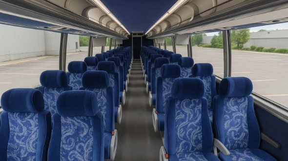 Interior of Charter Bus Company San Diego's 48 Passenger Charter Bus in San Diego